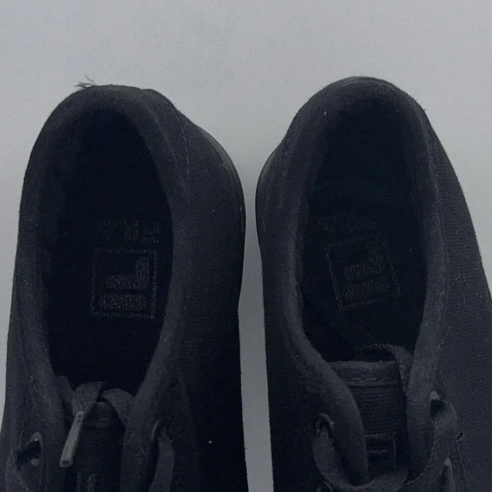 Fila Women's Classic Canvas Sneakers Black Low Top Athletic Shoes Size 7.5 US - Picture 7 of 8